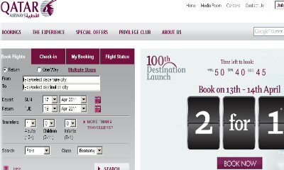 Folks, Check Out Qatar Airways' 2-1 Deal